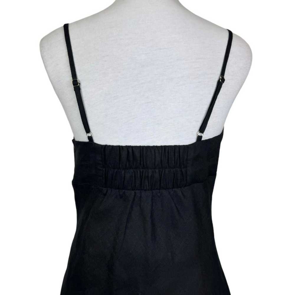 Dissh Lucia Sz. 6 Solid Black 100% Linen Strappy … - image 5