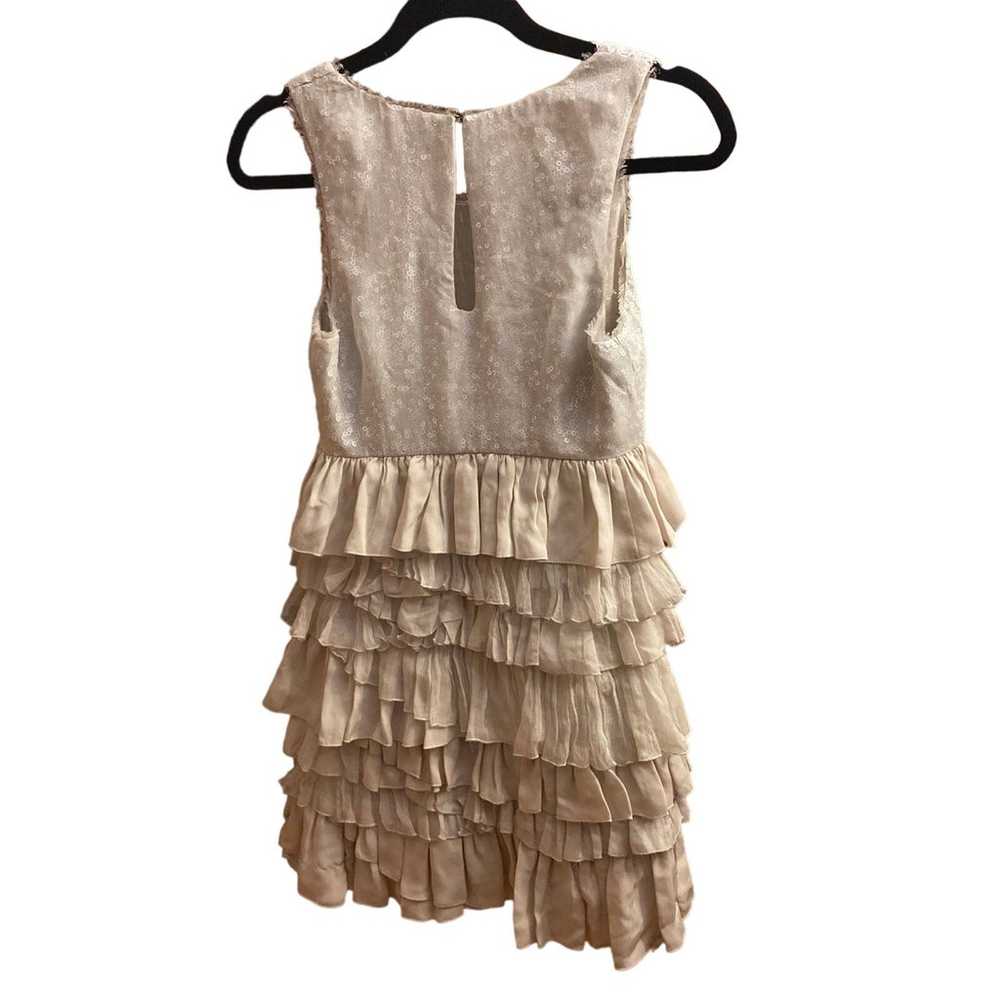 Alice + Olivia sequenced Cream Silk ruffled sleev… - image 3