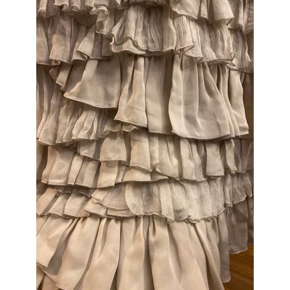 Alice + Olivia sequenced Cream Silk ruffled sleev… - image 9