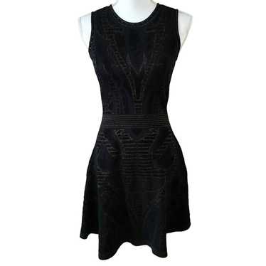 Sandro Paris Size 1 Small Black Textured Metallic… - image 1