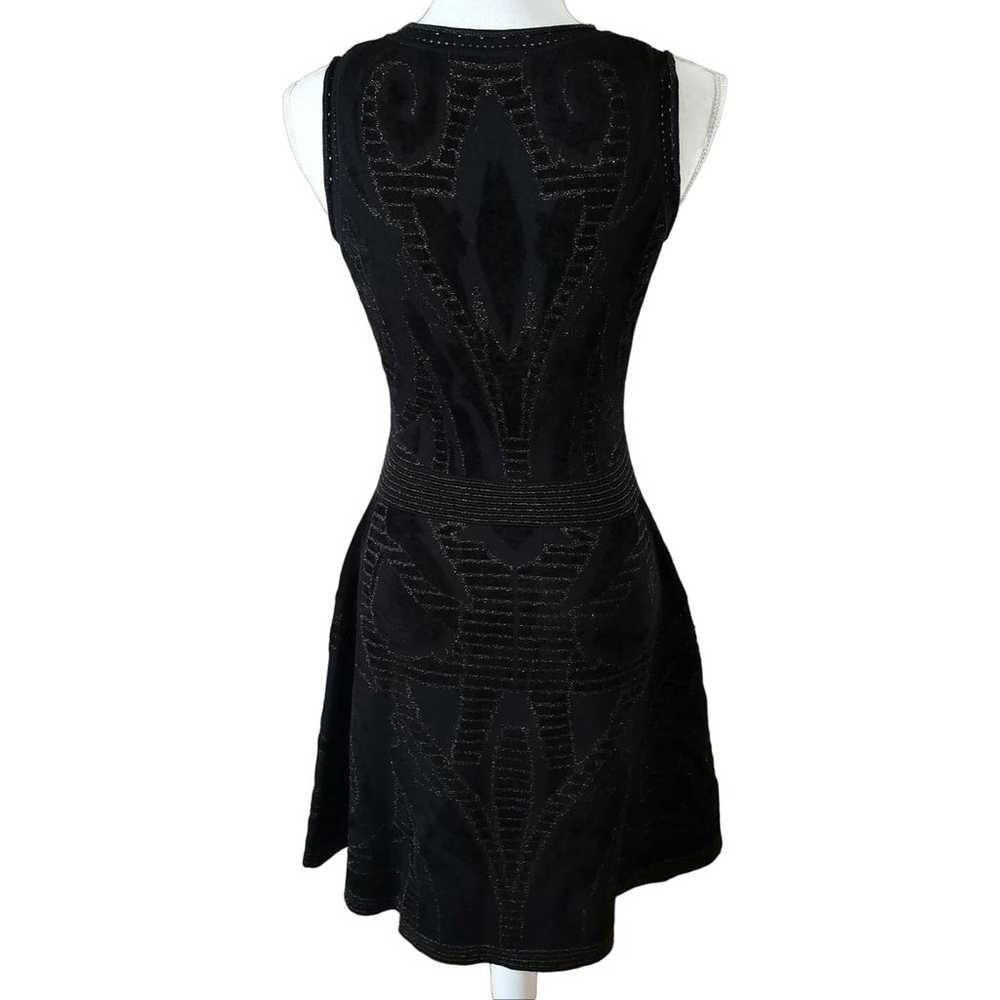 Sandro Paris Size 1 Small Black Textured Metallic… - image 2