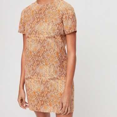 Aritzia Babaton Patricio Snake Print Mini Dress