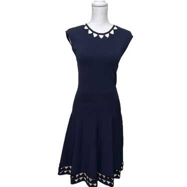 TED BAKER Navy Blue Kathryn Cutout Stretch Knit S… - image 1