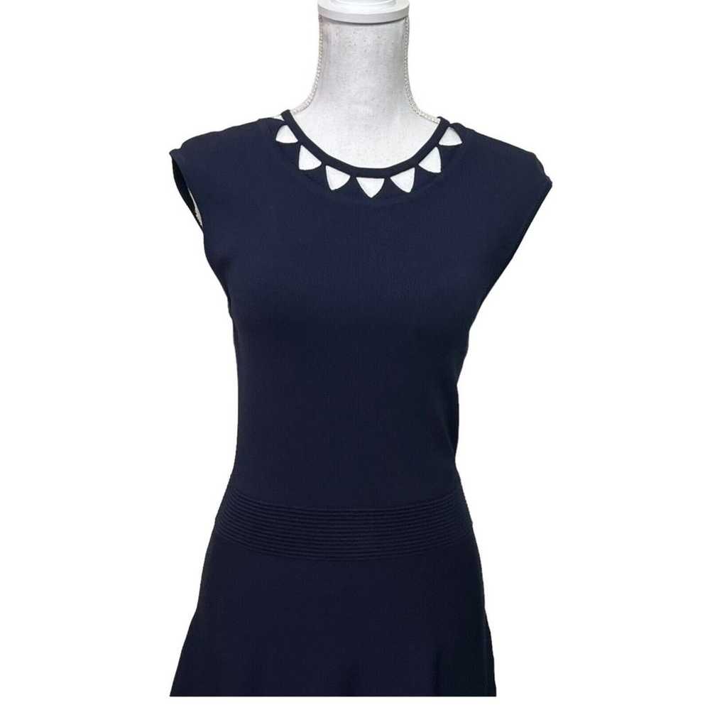 TED BAKER Navy Blue Kathryn Cutout Stretch Knit S… - image 2