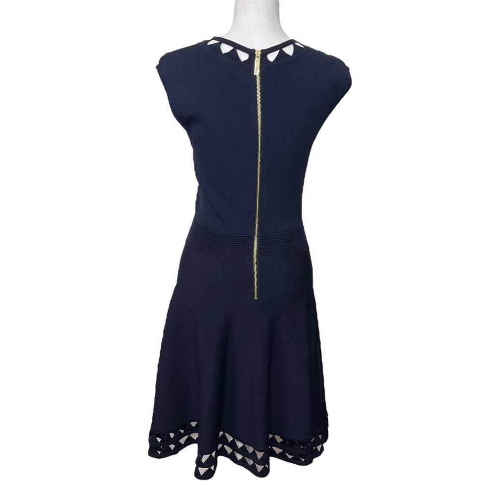 TED BAKER Navy Blue Kathryn Cutout Stretch Knit S… - image 6