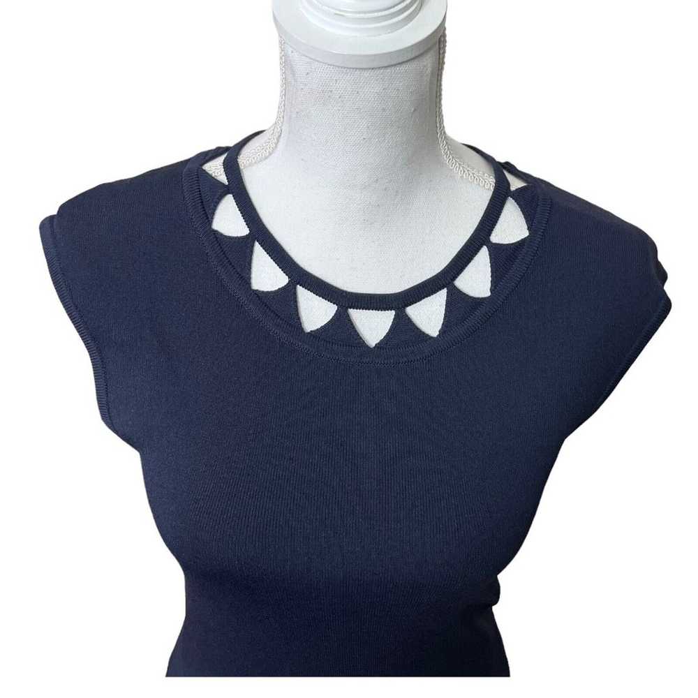 TED BAKER Navy Blue Kathryn Cutout Stretch Knit S… - image 7