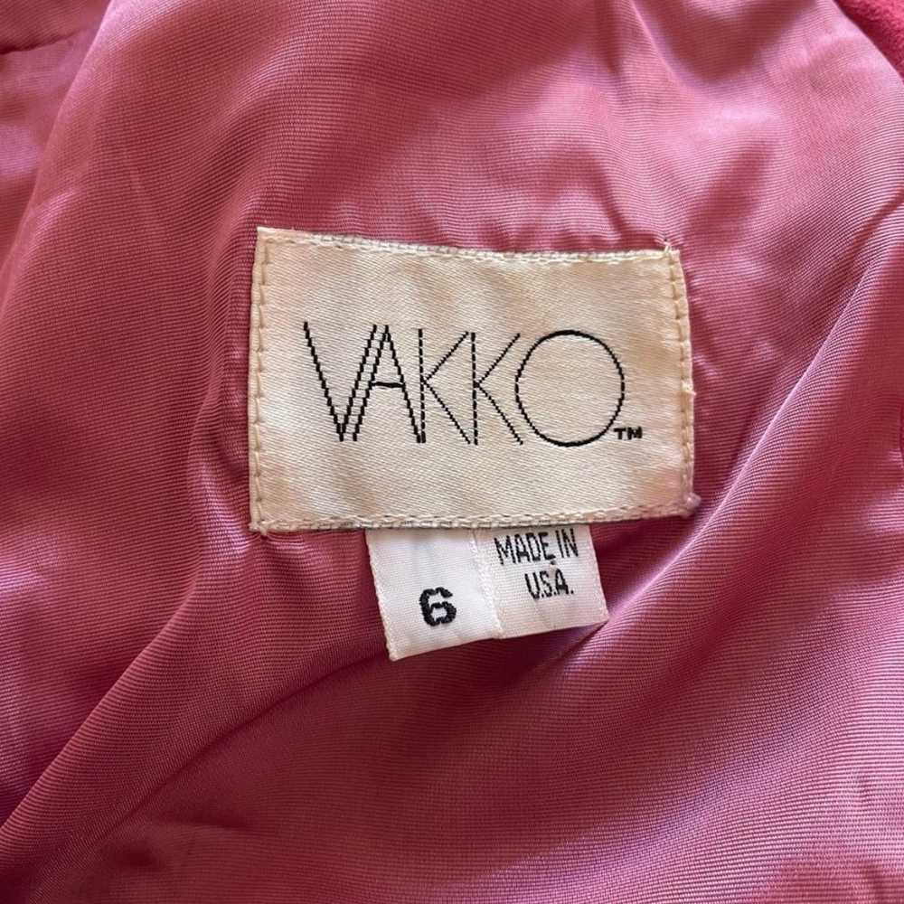 VAKKO Vintage 80s Suede Leather Waist Band Pink K… - image 10