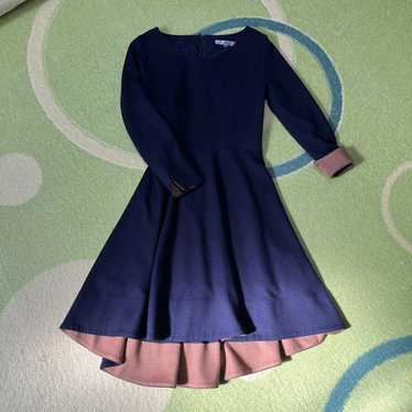 Excellent quality Navy flare skirt one-piece with… - image 1