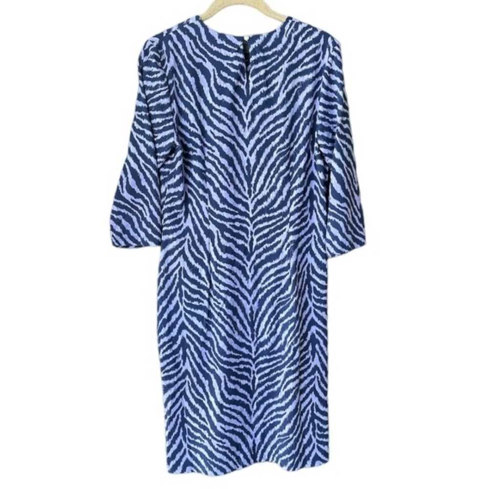 J. McLaughlin Navy Zebra Strip Catalina Cloth Lon… - image 2