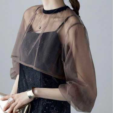 etol. 3-way chiffon bolero & lace cami dress fina… - image 1