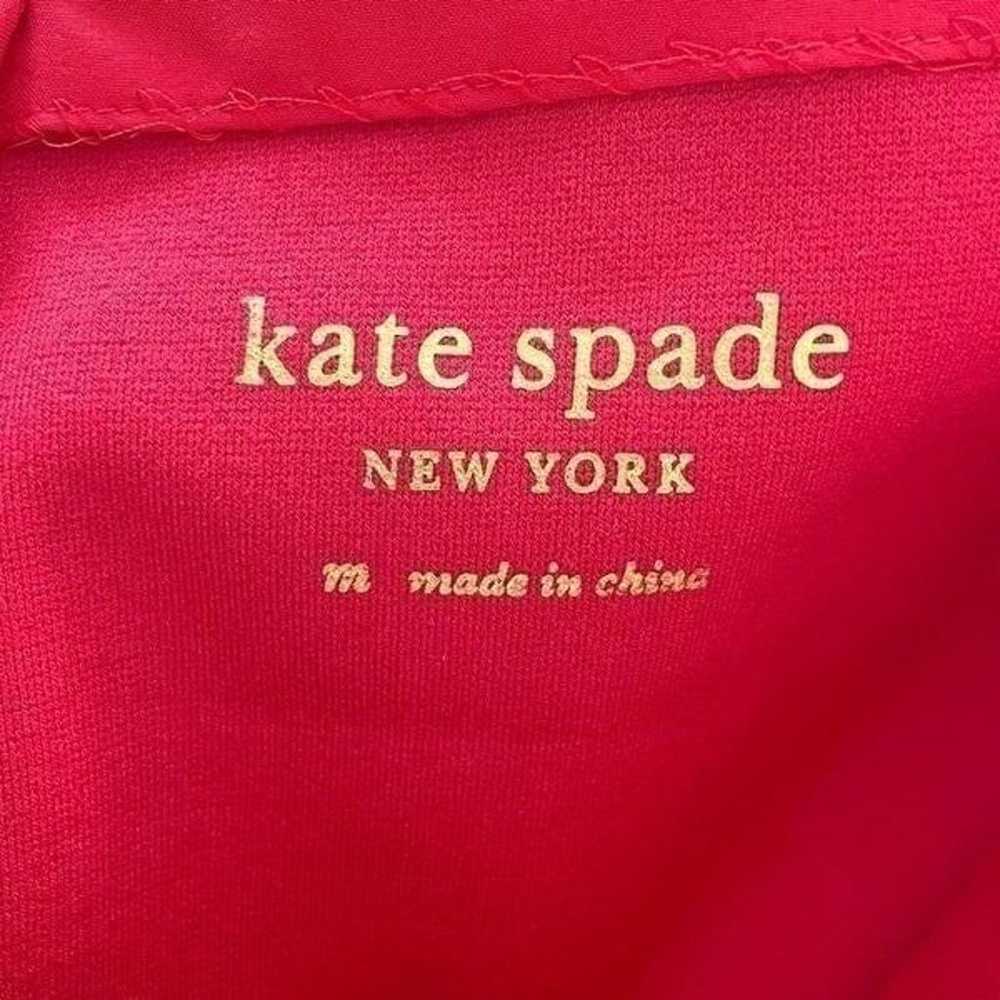 Kate Spade Boat Neck Ponte Dress A-Line Red Medium - image 5