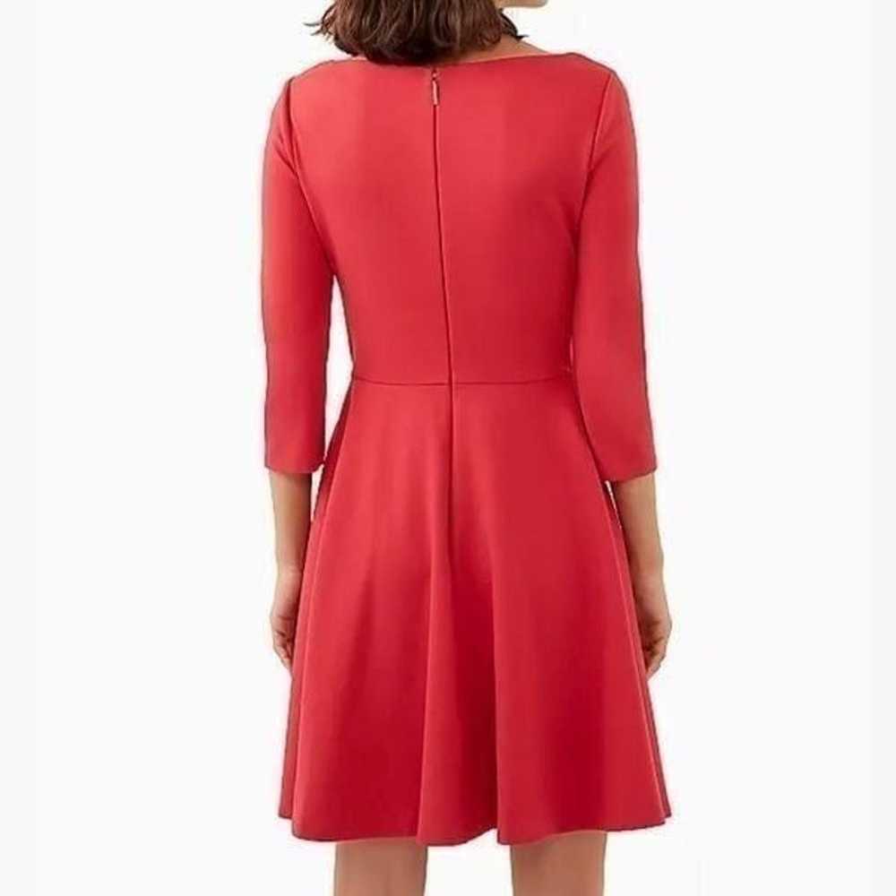 Kate Spade Boat Neck Ponte Dress A-Line Red Medium - image 6