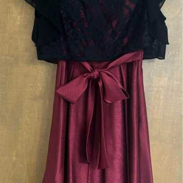 AIMER's party dress with a cape Wine red Red - image 1