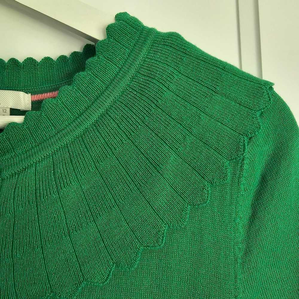 Boden Abercorn Knitted Tee Green Dress with Stunn… - image 7