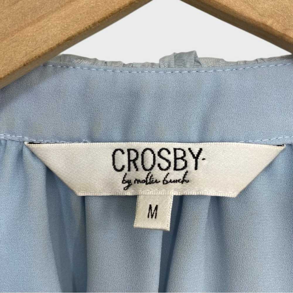 Crosby by Mollie Burch Light Blue Ruffle Chiffon … - image 6