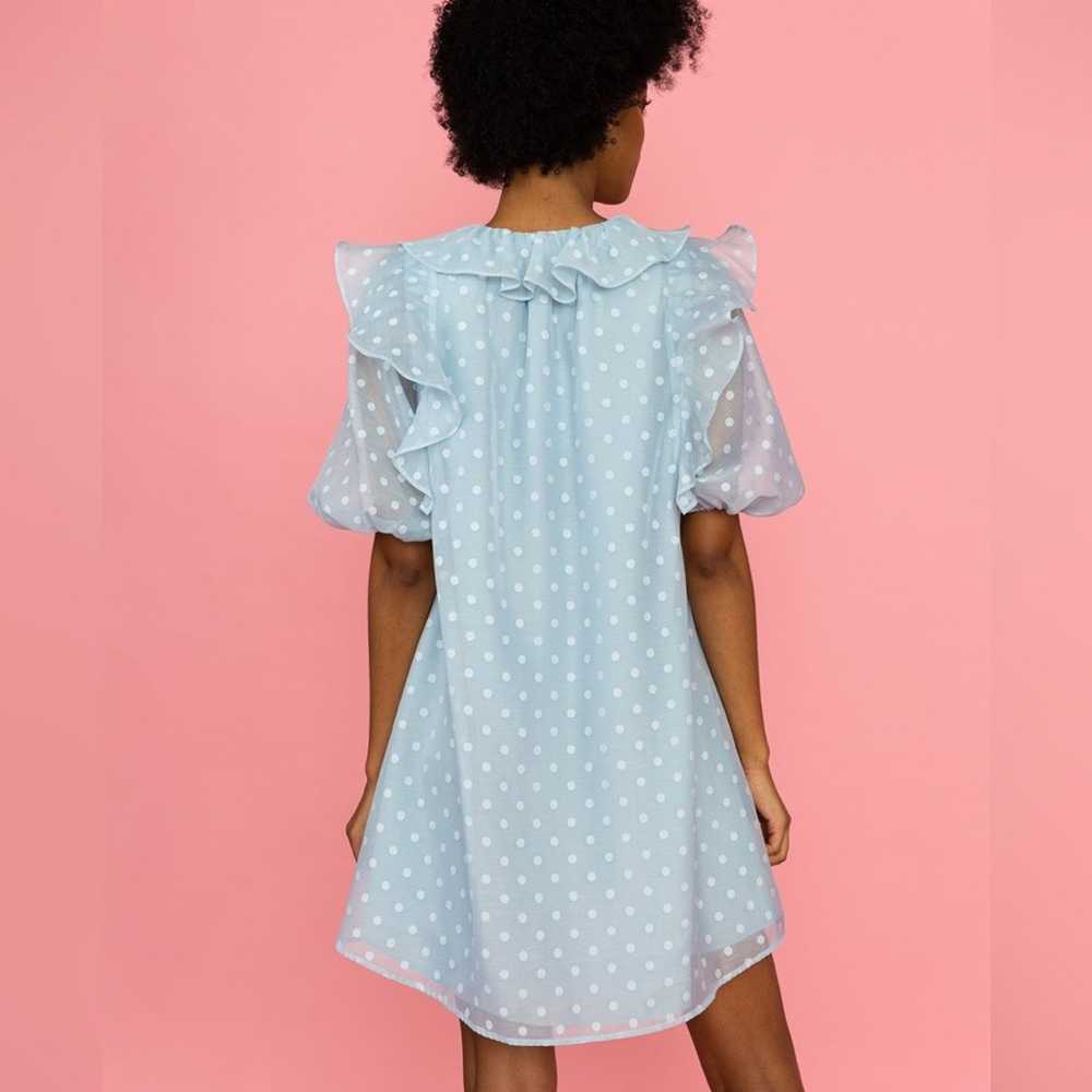 Crosby by Mollie Burch Light Blue Ruffle Chiffon … - image 7