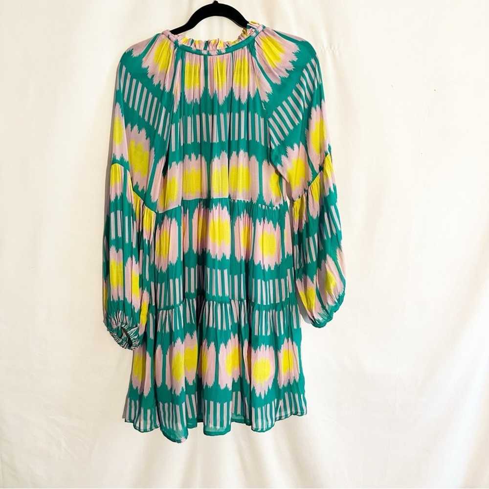 OLIPHANT Swing Dress Ikat Print Balloon Sleeves i… - image 6