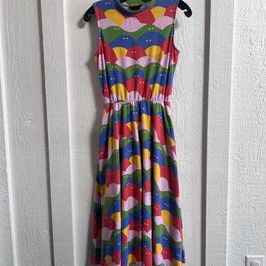 Nooworks Dahlia Rainbow Lumps Midi Dress - Medium