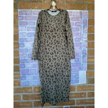 Supertrash Dune camo animal print maxi dress mediu