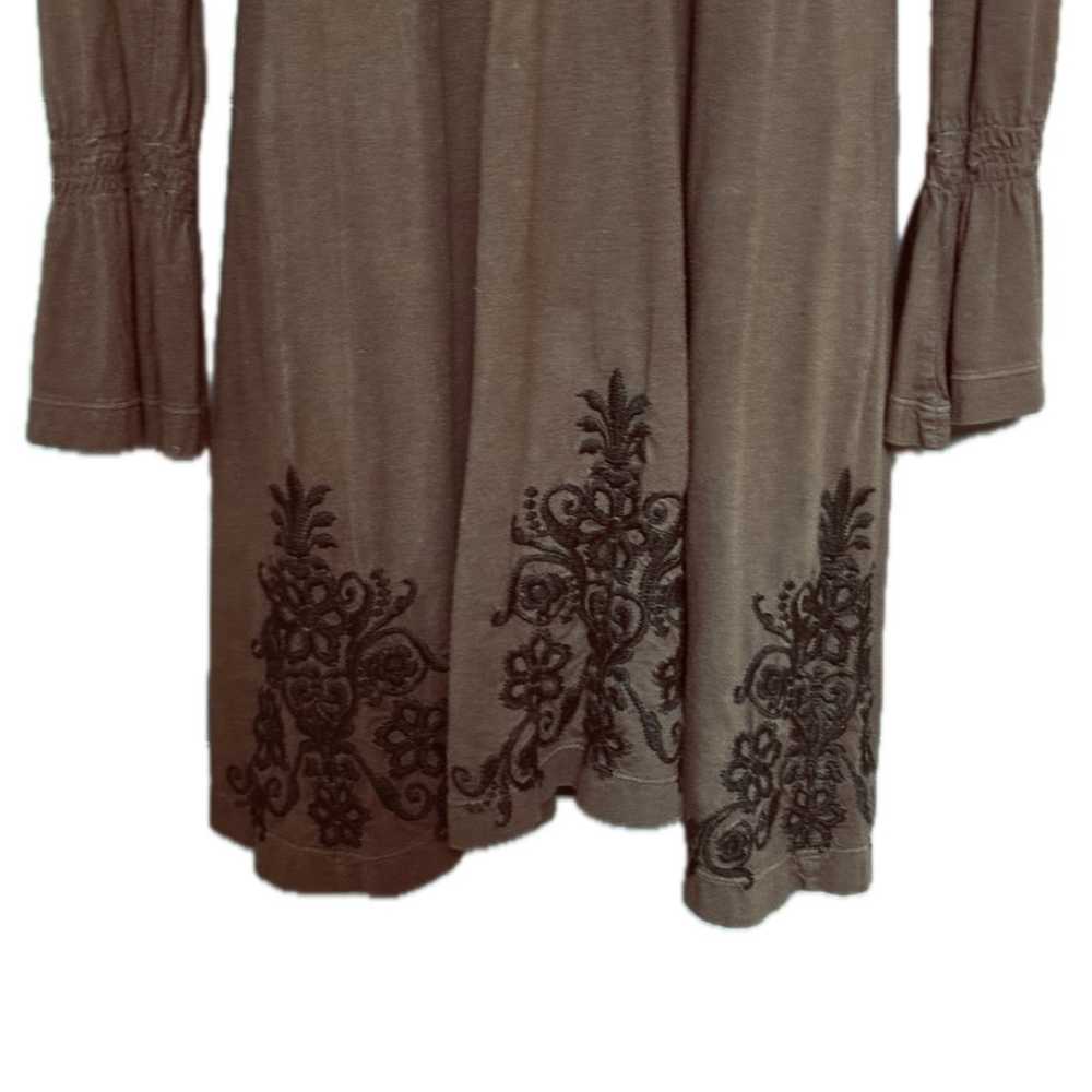 Johnny Was Size M JWLA Brown Tunic V-neck Dress B… - image 8