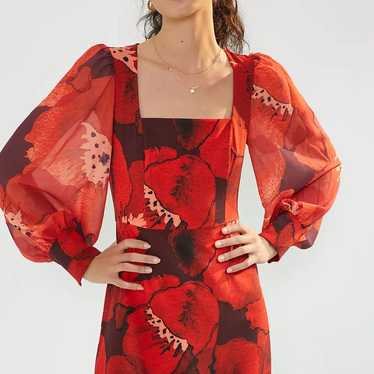 Hutch for anthropologie Poppy Puff-Sleeved Mini D… - image 1