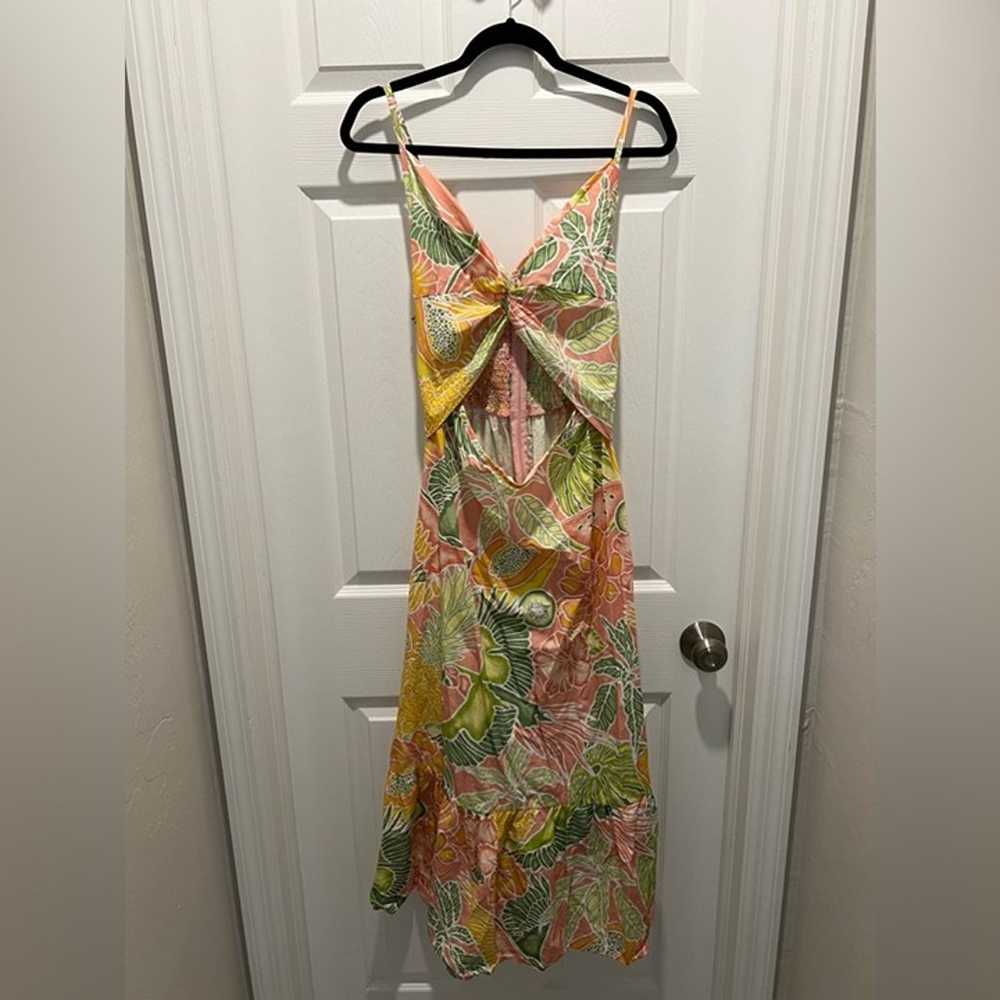 Kenny Flowers Tropical Print Cut Out Dress Size L… - image 2