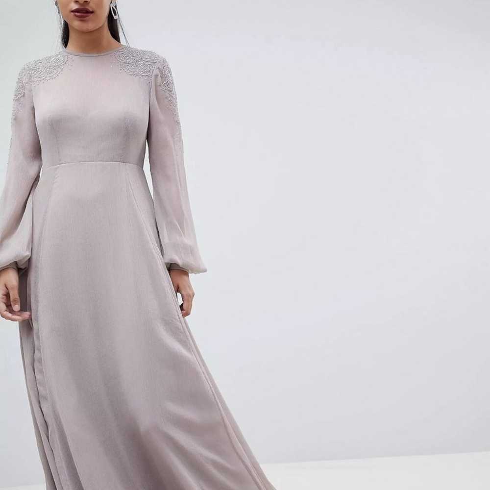 ASOS evening maxi long sleeve dress - image 4