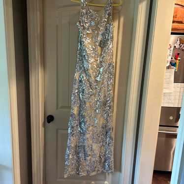 badgley mischka Illusion Sequin Gown - image 1