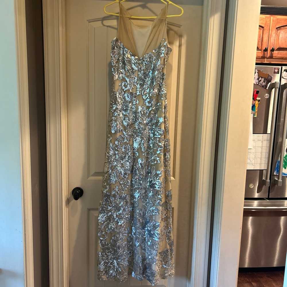 badgley mischka Illusion Sequin Gown - image 3