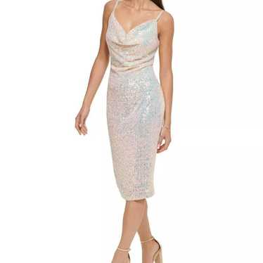 GUESS Cowlneck Sequin Dress