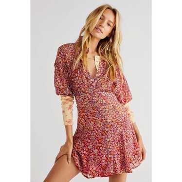 Free people- Bonnie Mini Dress size Large - image 1