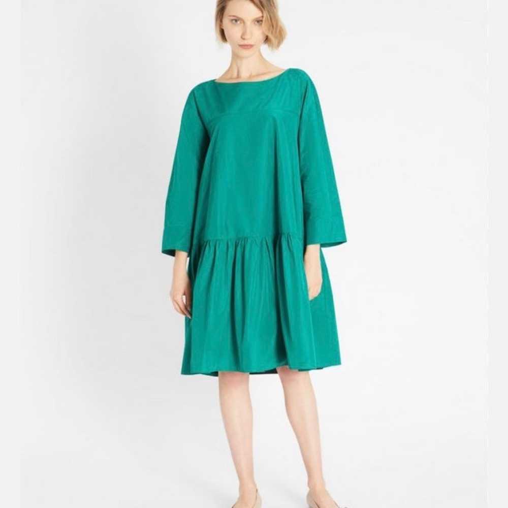 MaxMara | Weekend - Boat Neck Cotton Taffeta Dres… - image 1