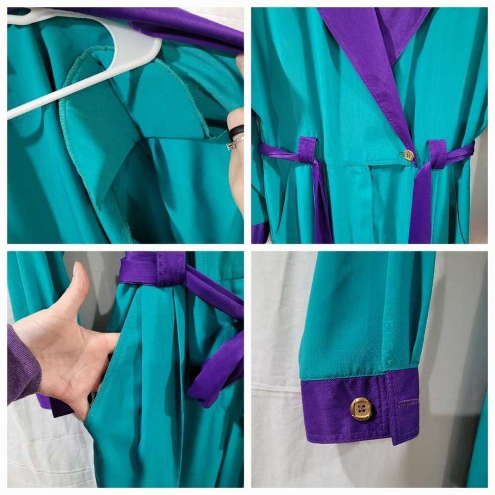 Cybil's collection Palm Beach size large teal pur… - image 2