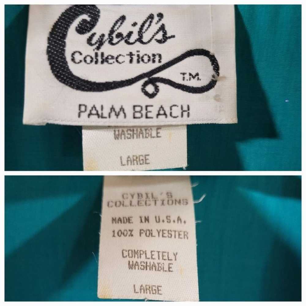 Cybil's collection Palm Beach size large teal pur… - image 4