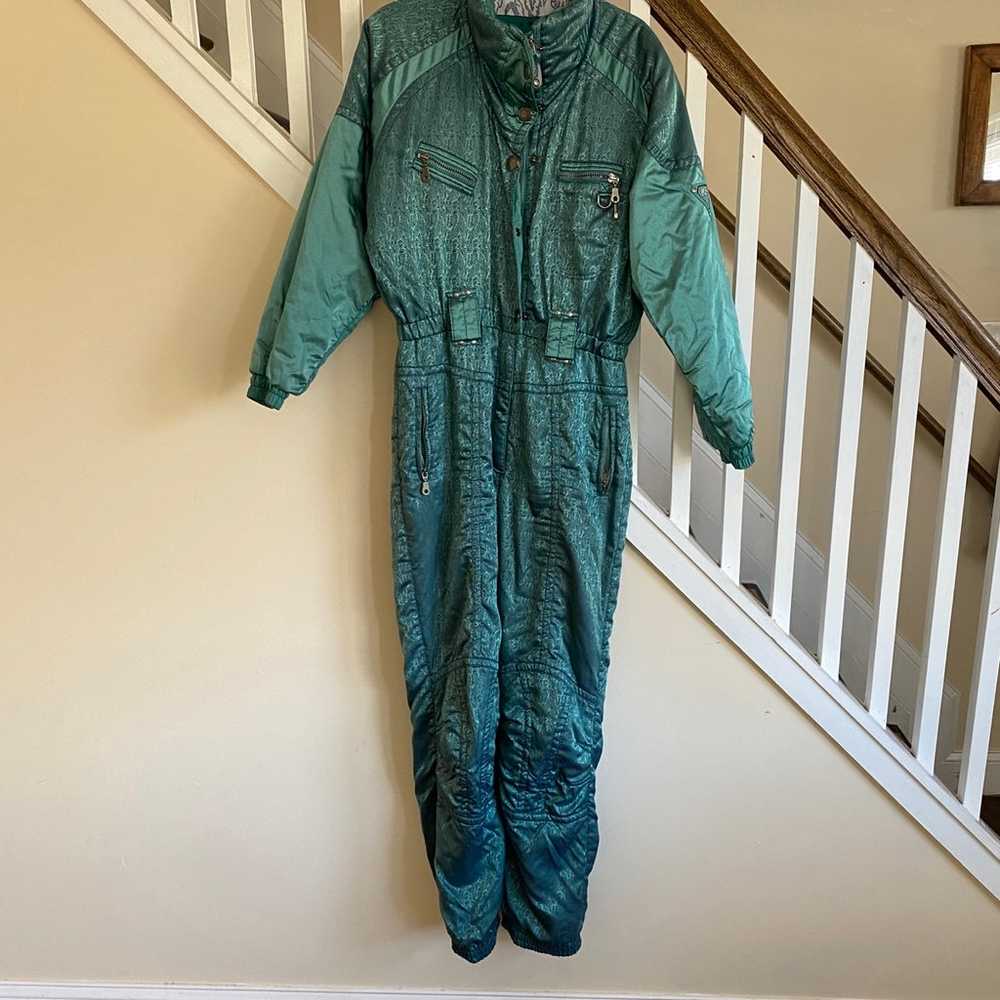 Vtg 80s Ski Suit One Piece Snowsuit Kaelin Solar … - image 1