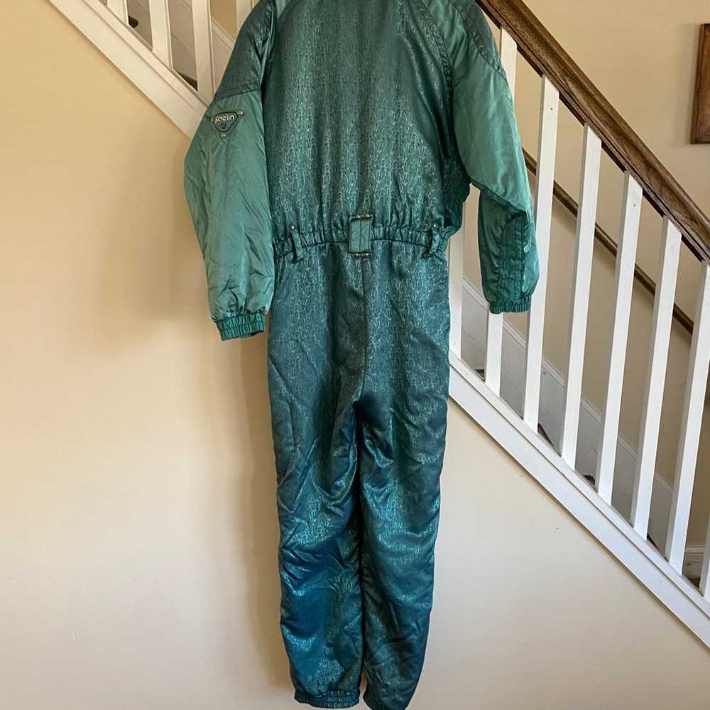 Vtg 80s Ski Suit One Piece Snowsuit Kaelin Solar … - image 8