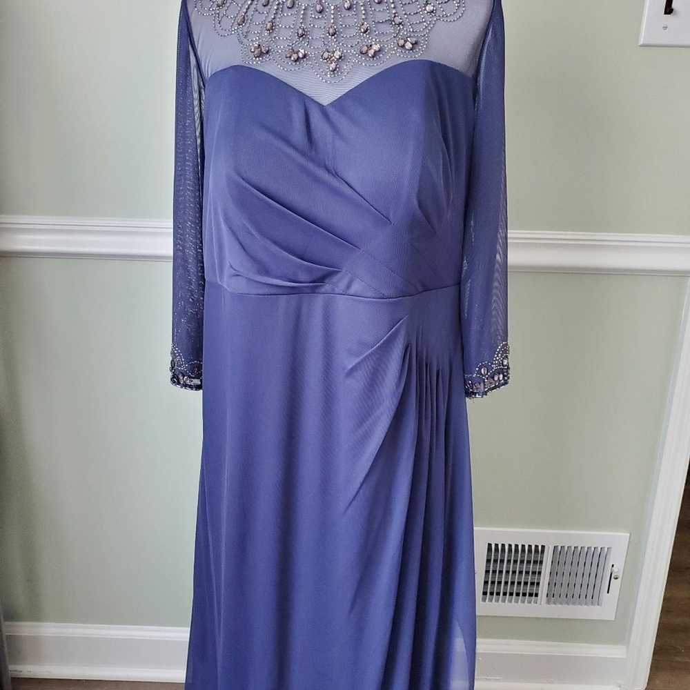 ALEX Evenings Violet Purple Beaded Maxi Special O… - image 2