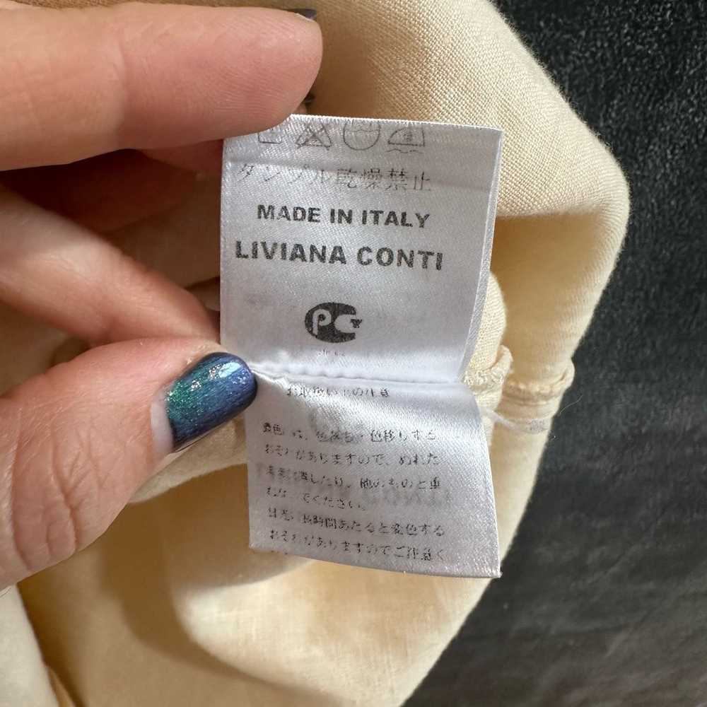 Liviana Conti Women's Large Linen Shift Dress w/ … - image 7