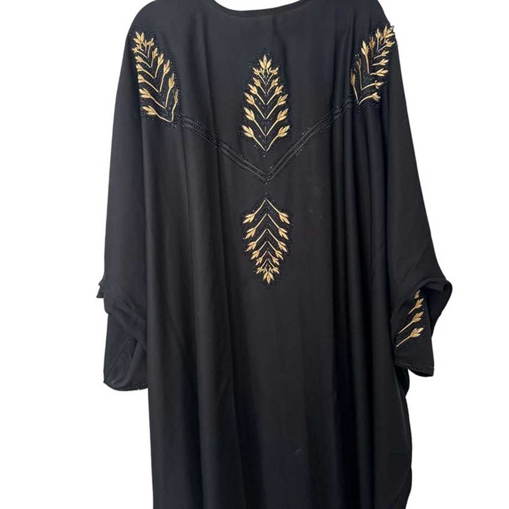 MiddleEast Dubai Design Black Batwing Abaya Dress… - image 2