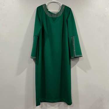 Lily & Taylor Emerald Green Bell Sleeve Dress Size