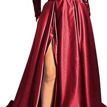 Burgundy bridesmaid dress