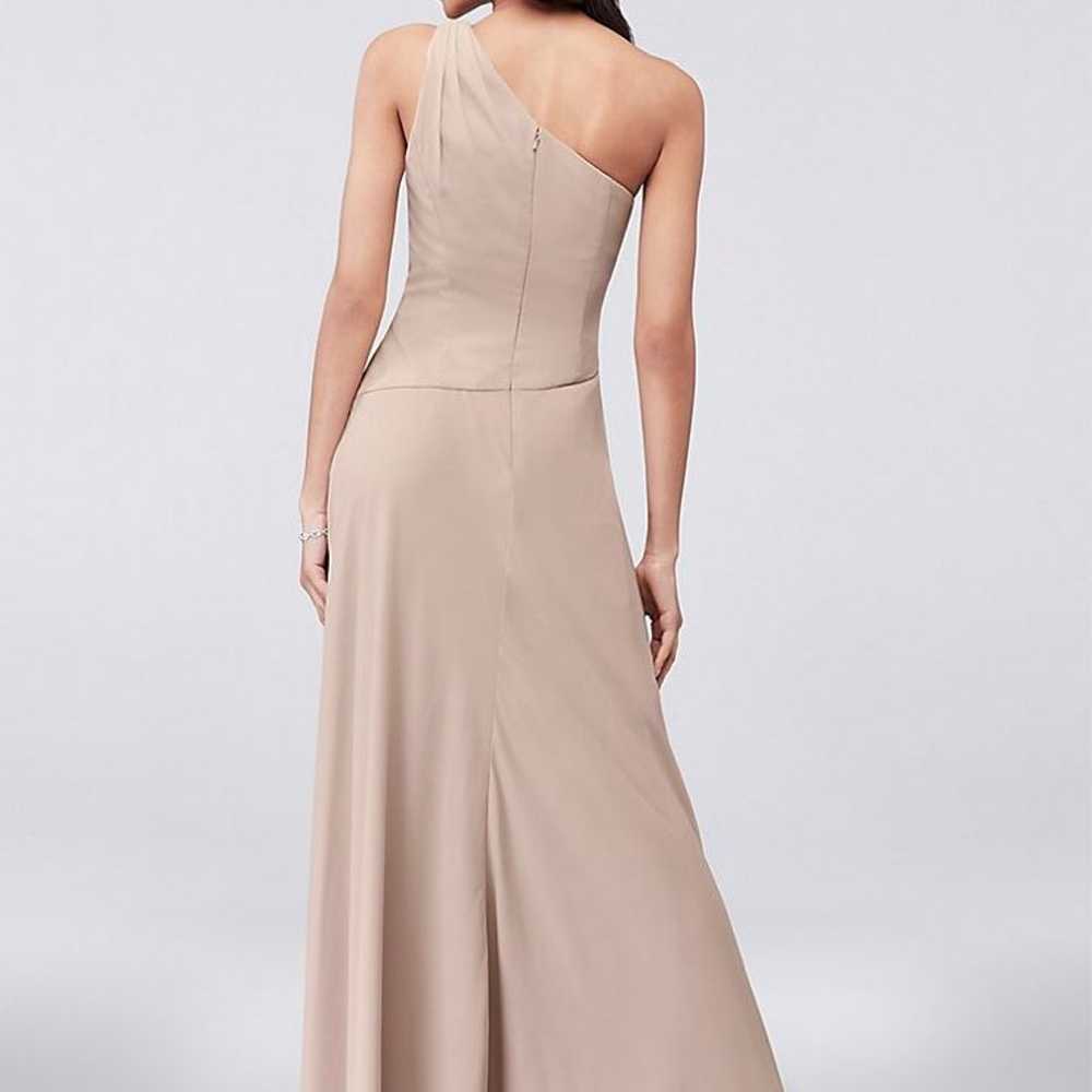 Long Grey One Shoulder Dress - image 5