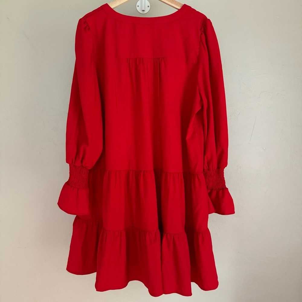 Pomander Place Red Crepe Kenzo Dress - image 2