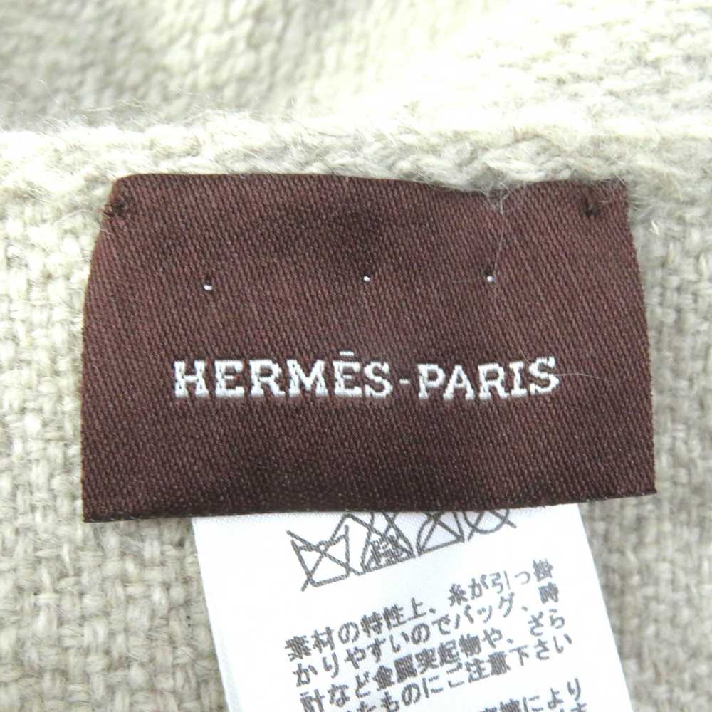 HERMES shawl Main: 100% yak Leather: Cowhide Beig… - image 7