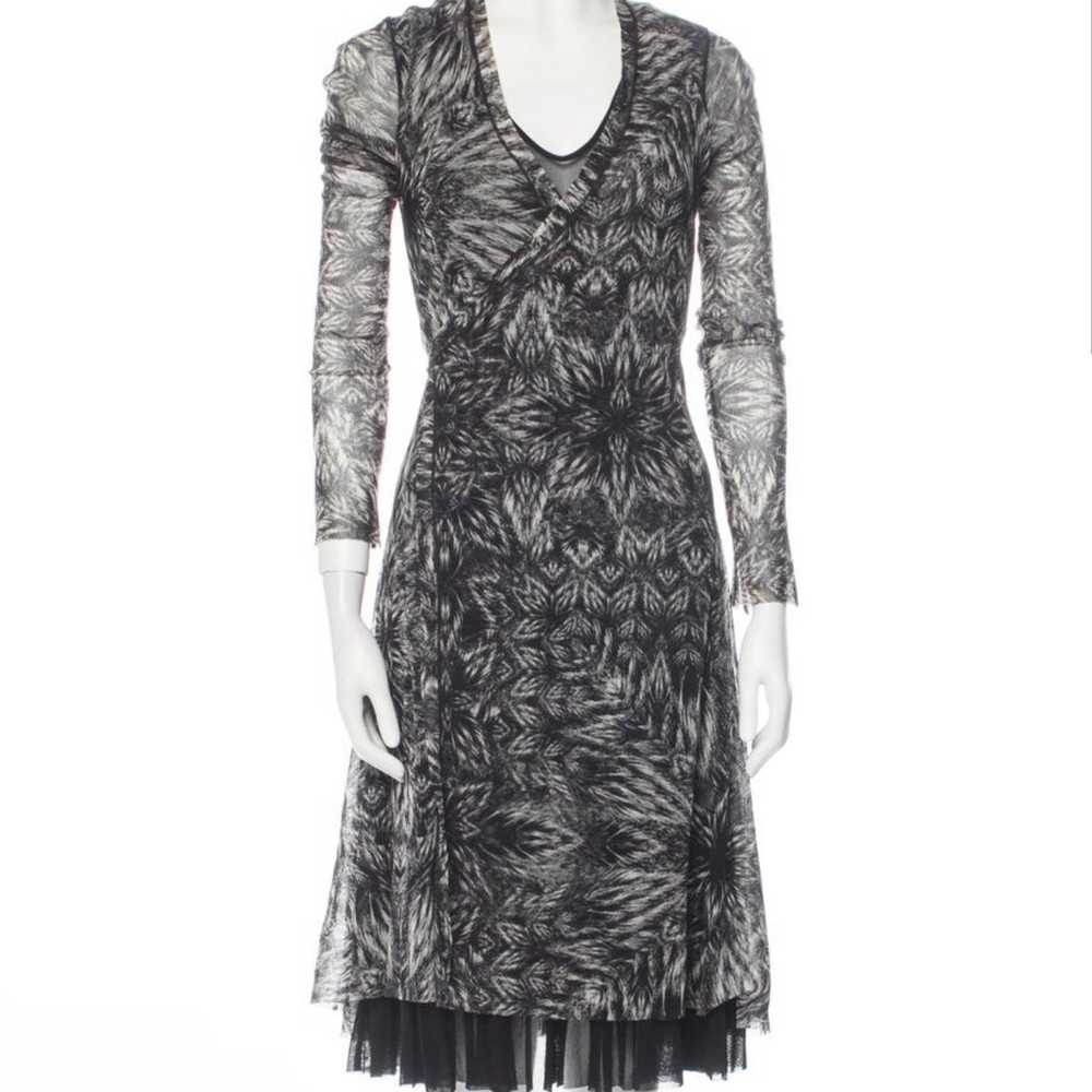 Fuzzi Sheer Mesh Black and White Whimsigoth Wrap … - image 1