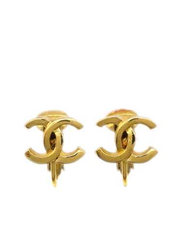 CHANEL Pre-Owned 1980-1990s CC earrings - Gold - image 1