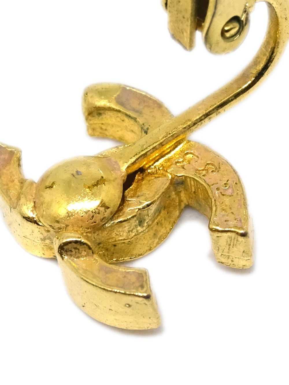 CHANEL Pre-Owned 1980-1990s CC earrings - Gold - image 3