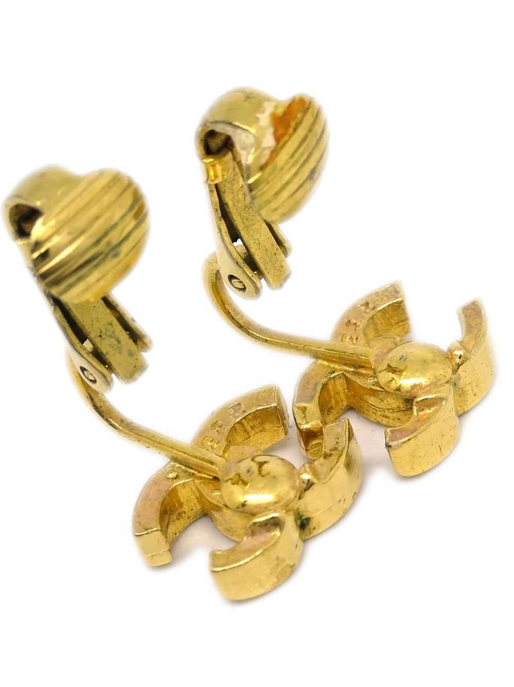 CHANEL Pre-Owned 1980-1990s CC earrings - Gold - image 4