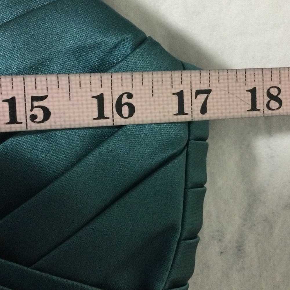 FORMAL GOWN  SZ 4 S teal green corset lace up dra… - image 4