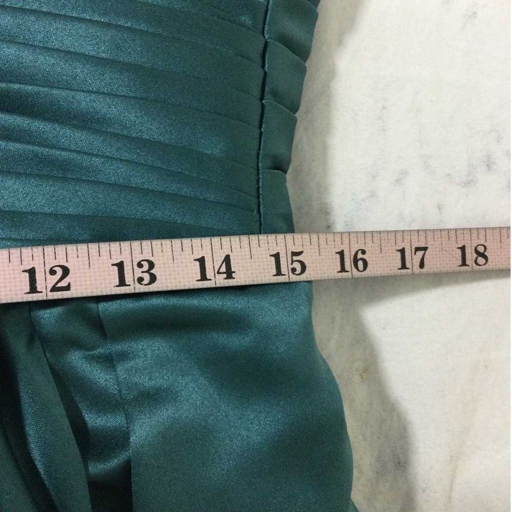 FORMAL GOWN  SZ 4 S teal green corset lace up dra… - image 5